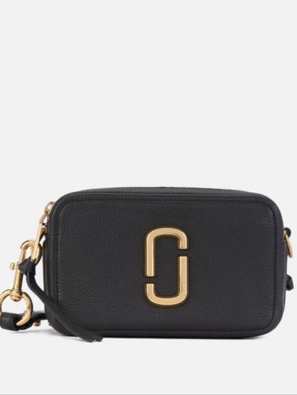Marc Jacobs The Softshot 21 Crossbody Bag in Black Calfskin Leather